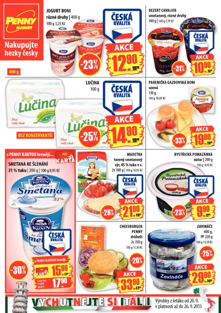 leták Penny Aktuální nabídka od 23.9.2013 strana 1 leták Penny Aktuální nabídka od 23.9.2013 strana 1
