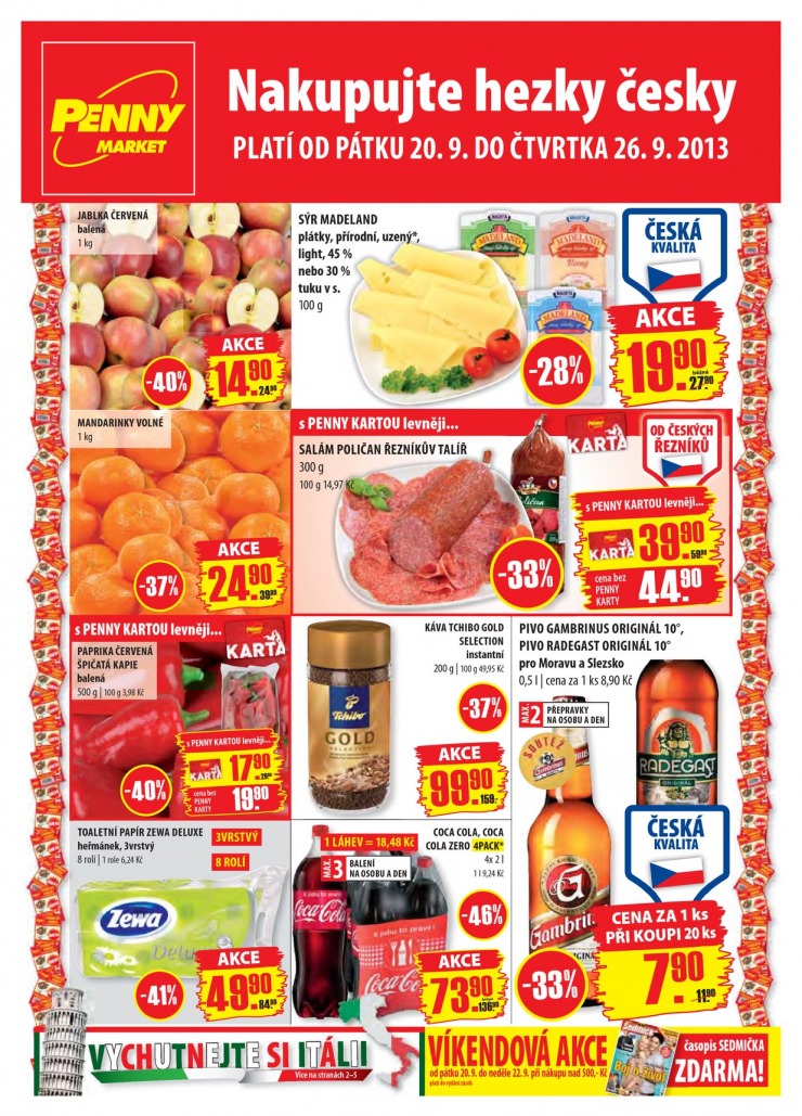 leták Penny Aktuální nabídka od 20.9.2013 strana 1 leták Penny Aktuální nabídka od 20.9.2013 strana 1