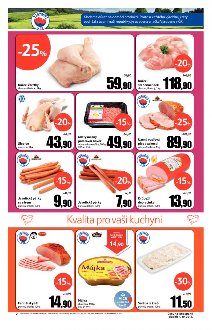 leták Tesco malé hypermarkety od 25.9.2013 strana 1 leták Tesco malé hypermarkety od 25.9.2013 strana 1