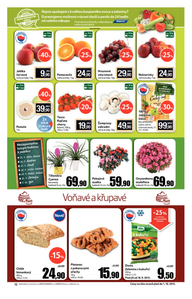 leták Tesco malé hypermarkety od 25.9.2013 strana 1 leták Tesco malé hypermarkety od 25.9.2013 strana 1