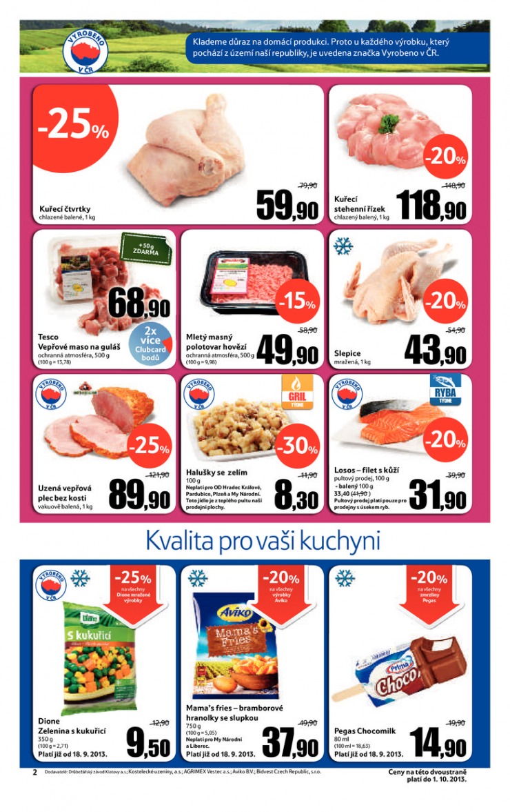 leták Tesco velké hypermarkety od 25.9.2013 strana 1 leták Tesco velké hypermarkety od 25.9.2013 strana 1