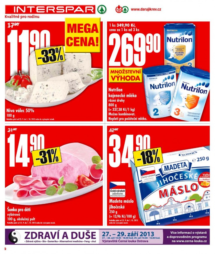 leták Interspar Akční nabídka od 25.9.2013 strana 1 leták Interspar Akční nabídka od 25.9.2013 strana 1