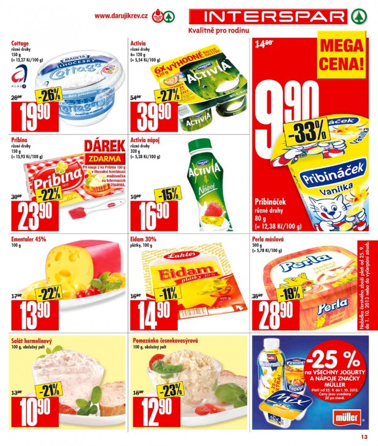 leták Interspar Akční nabídka od 25.9.2013 strana 1 leták Interspar Akční nabídka od 25.9.2013 strana 1