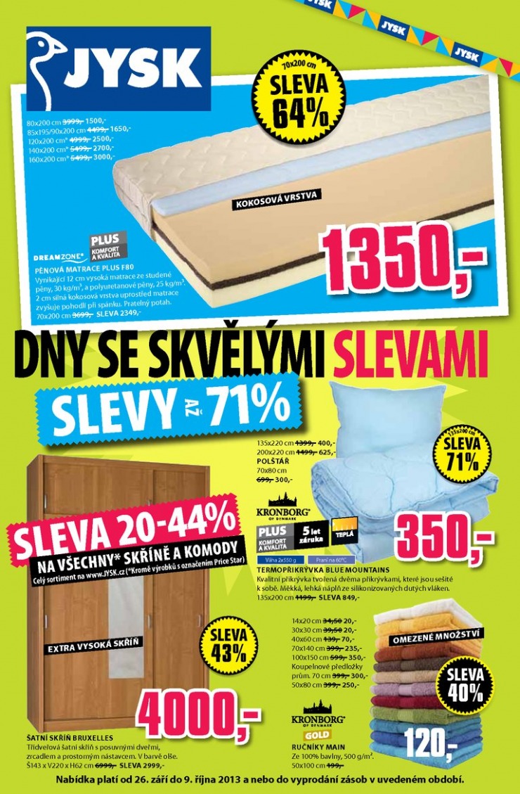 letk Jysk Nabdka tdne od 26. 9. 2013 strana 1