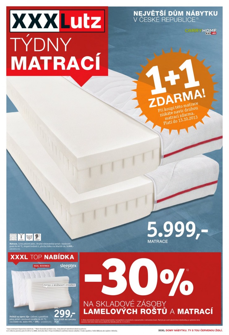 letk XXXLutz Tdny matrac od 30.9.2013 strana 1