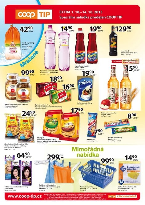 leták COOP Tip extra od 1.10.2013 strana 1 leták COOP Tip extra od 1.10.2013 strana 1
