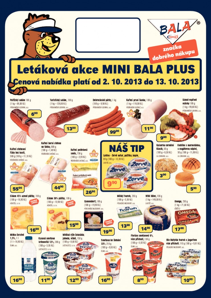 leták Bala Balamini plus od 2.10.2013 strana 1 leták Bala Balamini plus od 2.10.2013 strana 1