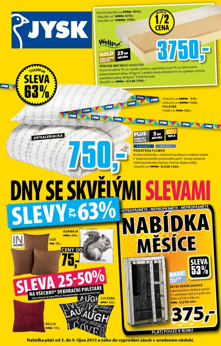 leták Jysk Nabídka týdne od 3.10.2013 strana 1 leták Jysk Nabídka týdne od 3.10.2013 strana 1