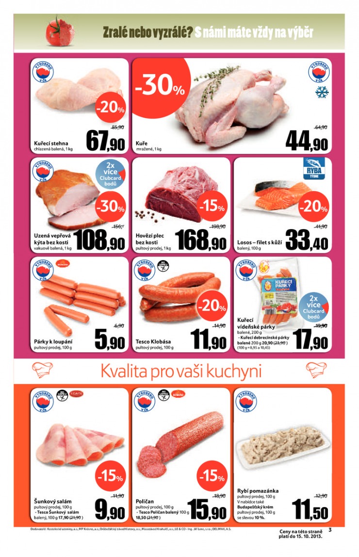 leták Tesco malé hypermarkety od 9.10.2013 strana 1 leták Tesco malé hypermarkety od 9.10.2013 strana 1