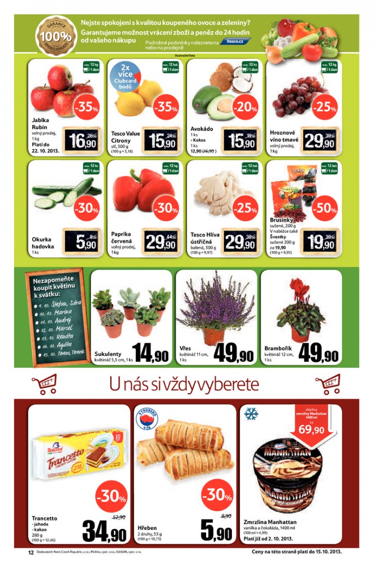 leták Tesco malé hypermarkety od 9.10.2013 strana 1 leták Tesco malé hypermarkety od 9.10.2013 strana 1