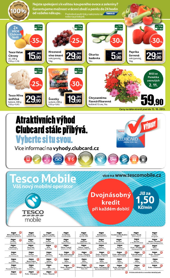 leták Tesco Expres obchody od 9.10.2013 strana 1 leták Tesco Expres obchody od 9.10.2013 strana 1