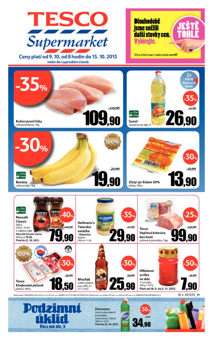 letk Tesco supermarkety od 9.10.2013 strana 1