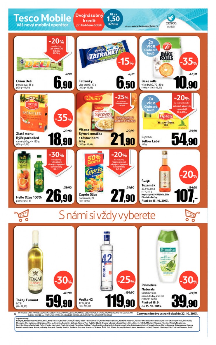 let�k Tesco supermarkety od 9.10.2013 strana 1