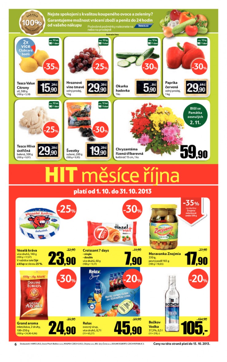 leták Tesco supermarkety od 9.10.2013 strana 1 leták Tesco supermarkety od 9.10.2013 strana 1