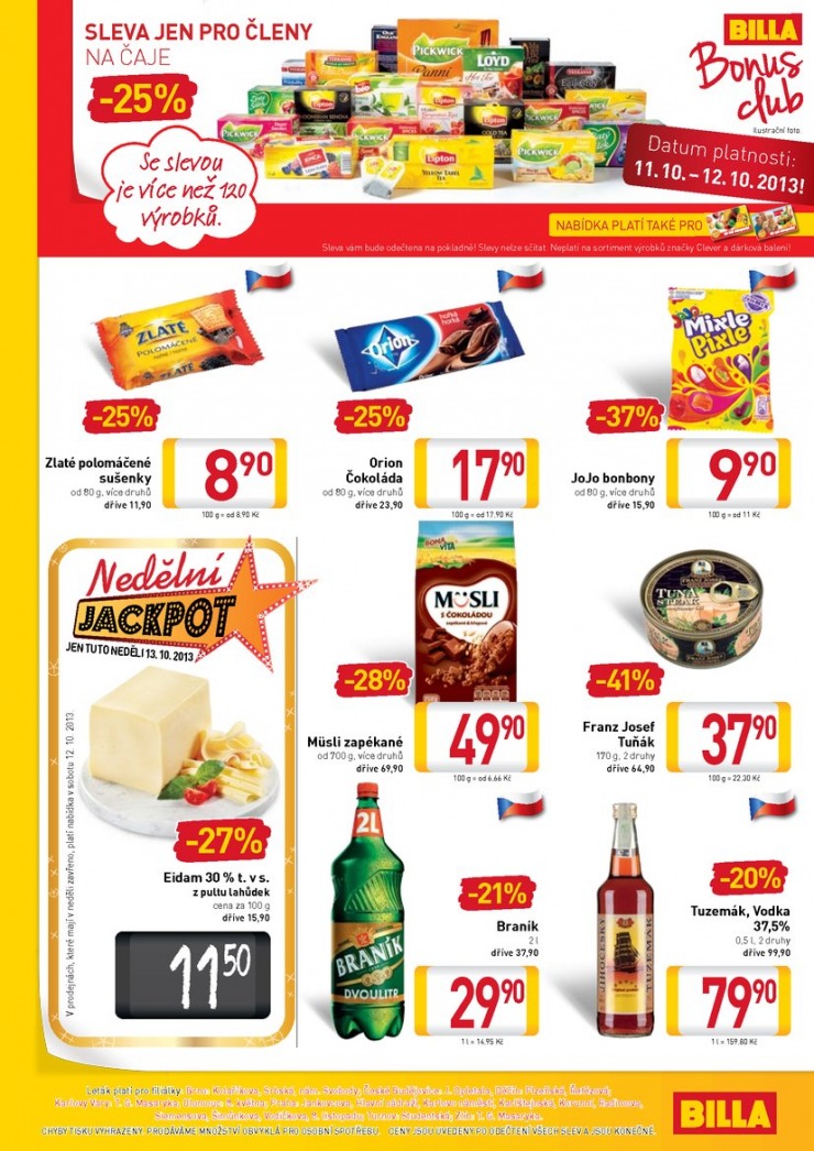 leták Billa malý od 9.10.2013 strana 1 leták Billa malý od 9.10.2013 strana 1