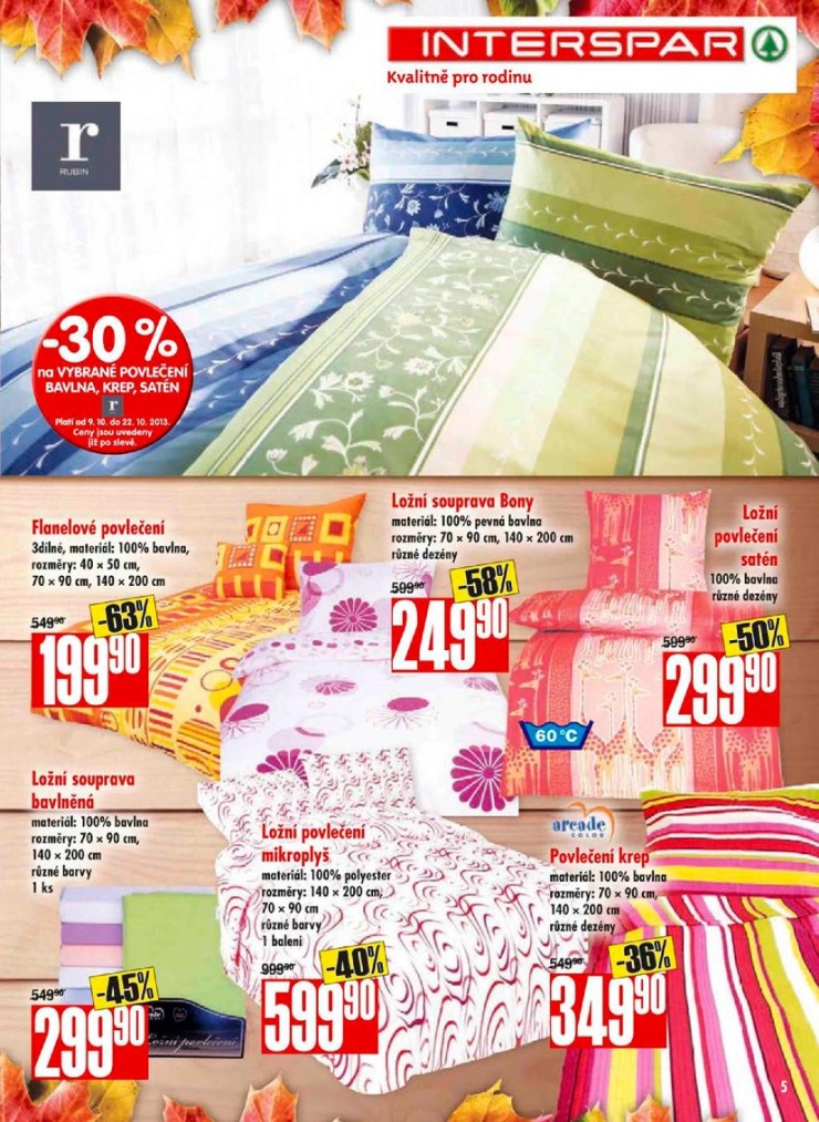 letk Interspar katalog bydlen od 9.10.2013 strana 1