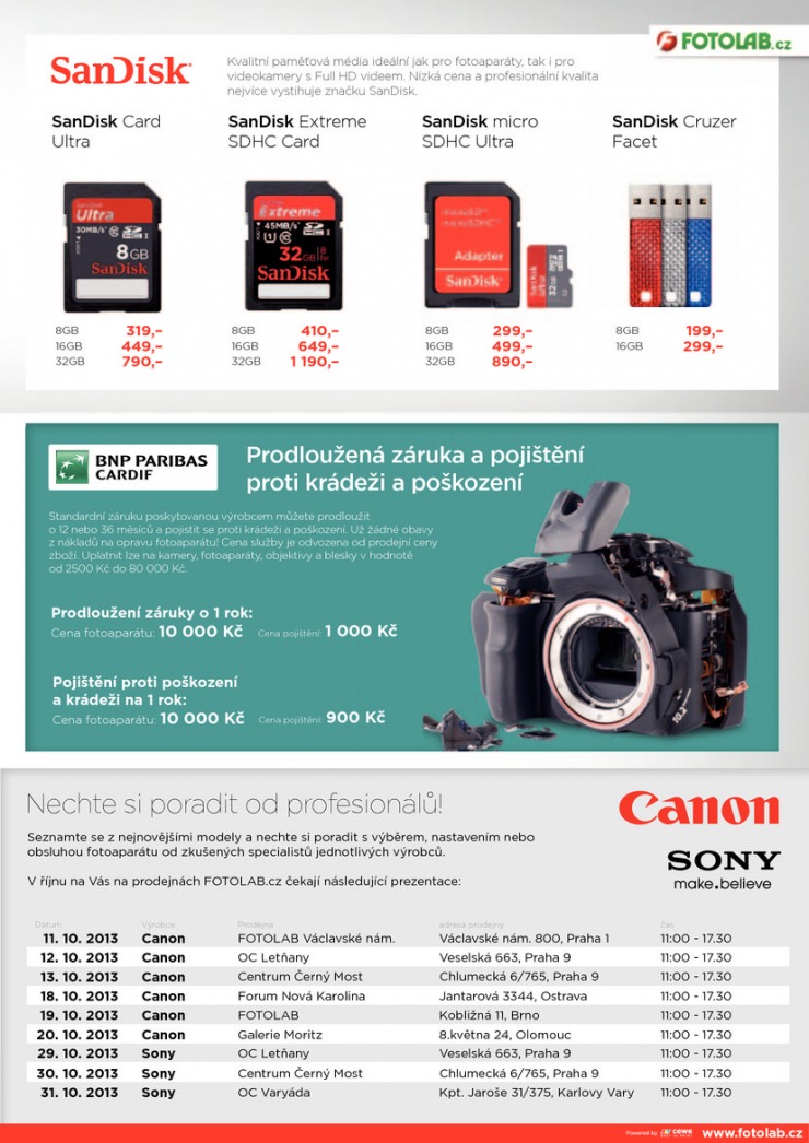 leták Fotolab Akční leták od 1.10.2013 strana 1 leták Fotolab Akční leták od 1.10.2013 strana 1