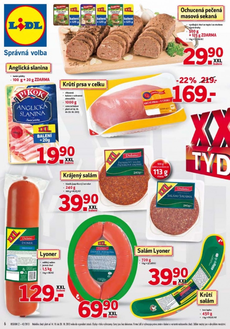 let�k Lidl Ak�n� nab�dka od 14.10.2013 strana 1