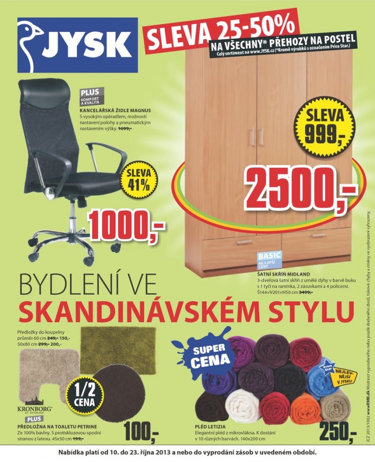 leták Jysk Nabídka týdne od 10.10.2013 strana 1 leták Jysk Nabídka týdne od 10.10.2013 strana 1