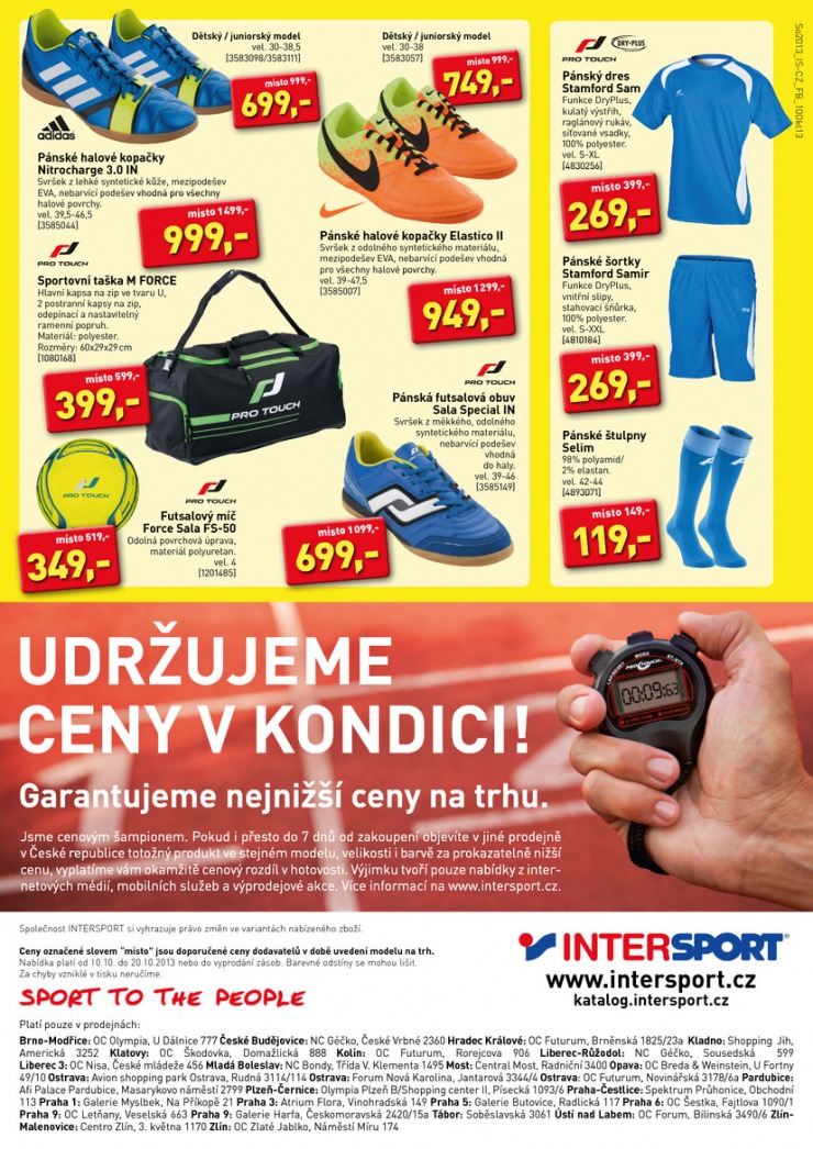 leták Intersport Aktuální leták od 10.10.2013 strana 1 leták Intersport Aktuální leták od 10.10.2013 strana 1