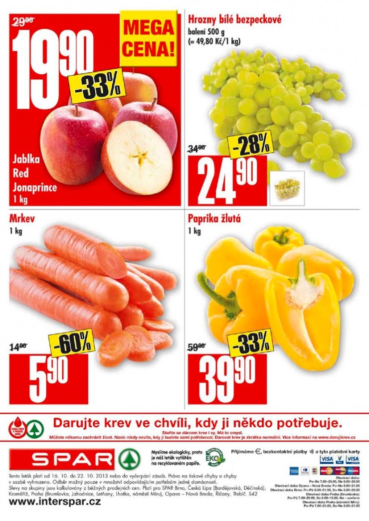 leták Interspar nabídka Spar od 16.10.2013 strana 1 leták Interspar nabídka Spar od 16.10.2013 strana 1