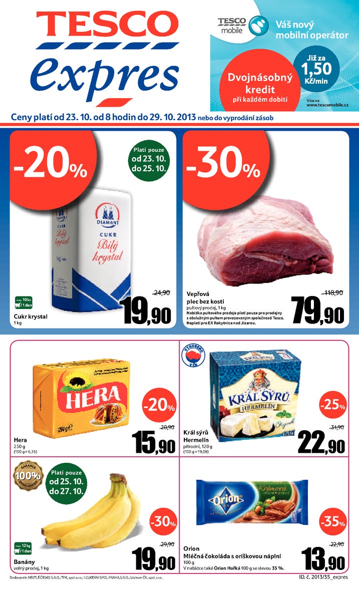 letk Tesco Expres obchody od 23.10.2013 strana 1