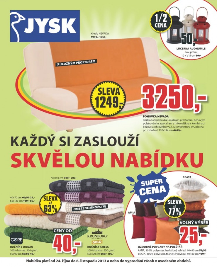 letk Jysk Nabdka tdne od 24.10.2013 strana 1