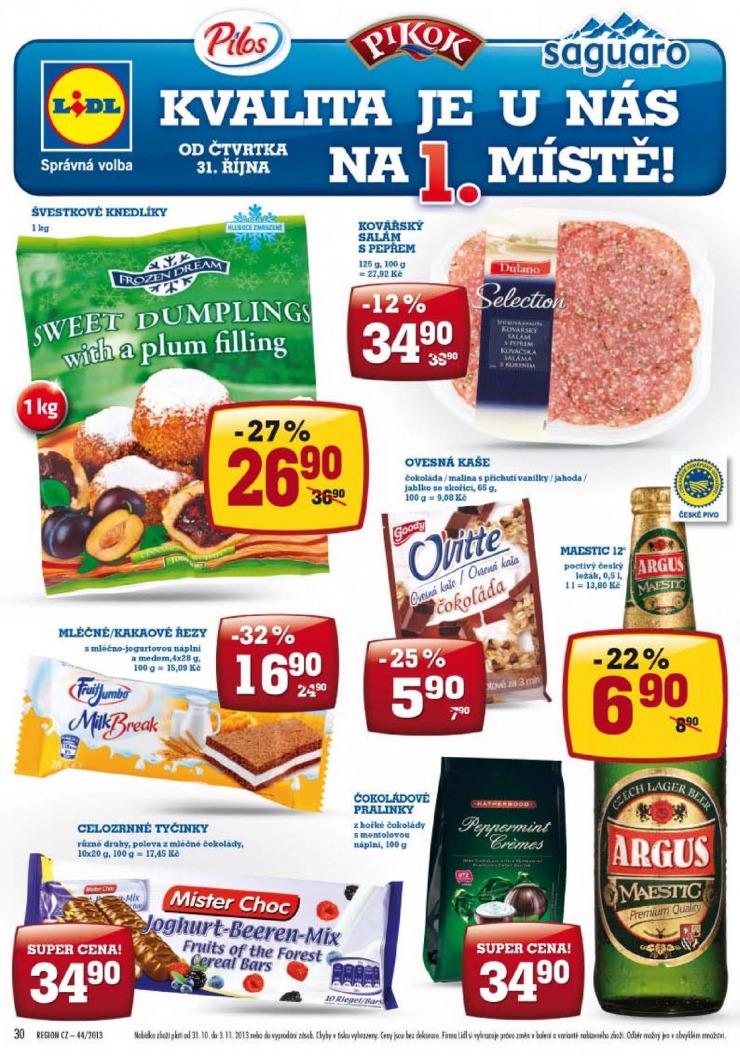let�k Lidl Ak�n� nab�dka od 28.10.2013 strana 1