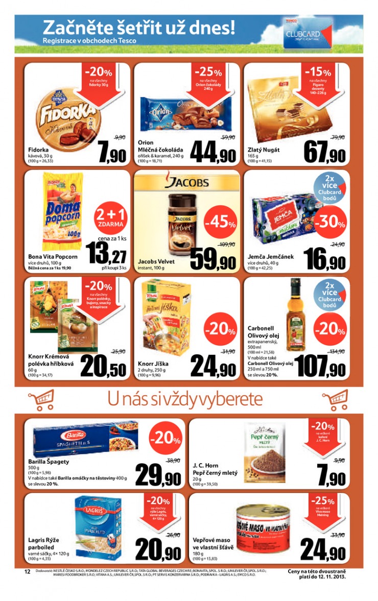 leták Tesco velké hypermarkety od 30.10.2013 strana 1 leták Tesco velké hypermarkety od 30.10.2013 strana 1