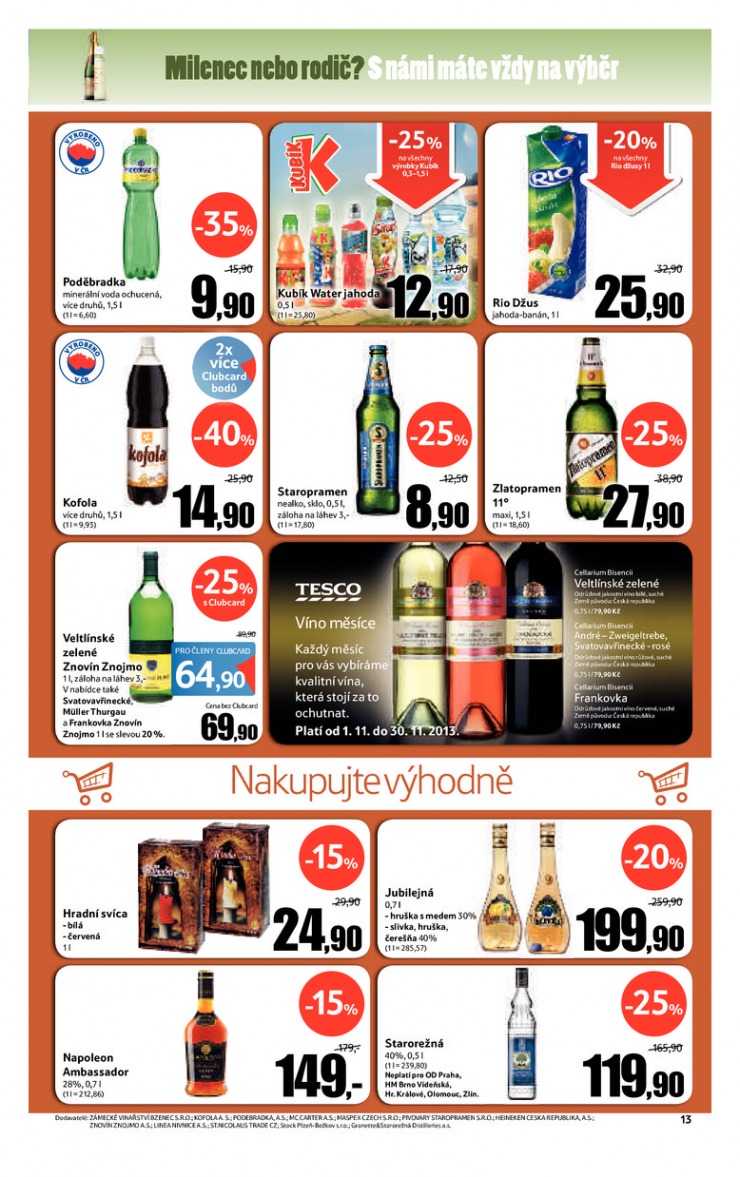 leták Tesco velké hypermarkety od 30.10.2013 strana 1 leták Tesco velké hypermarkety od 30.10.2013 strana 1
