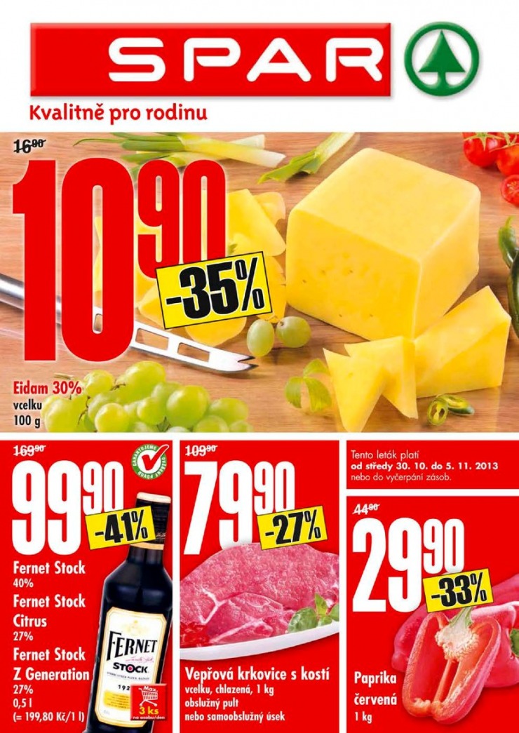leták Interspar nabídka Spar od 30.10.2013 strana 1 leták Interspar nabídka Spar od 30.10.2013 strana 1