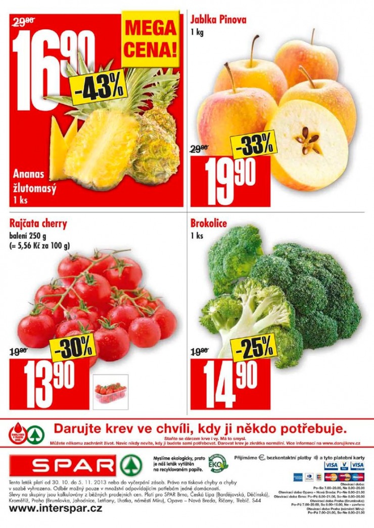 leták Interspar nabídka Spar od 30.10.2013 strana 1 leták Interspar nabídka Spar od 30.10.2013 strana 1