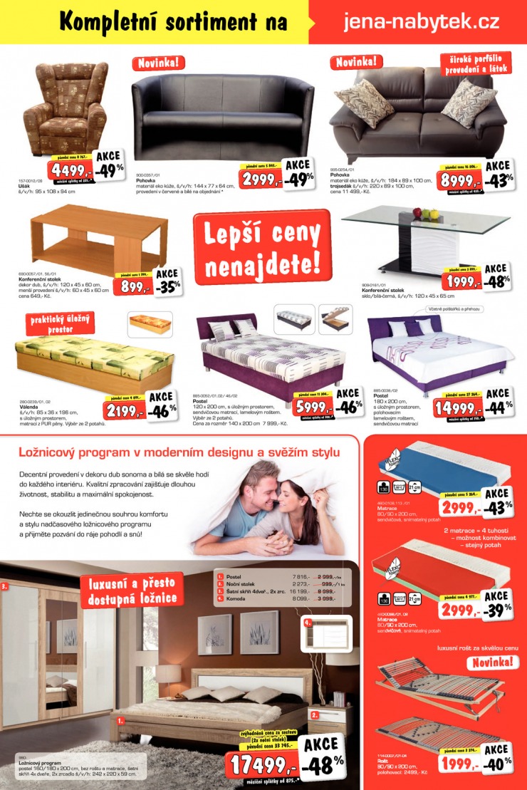 leták Jena nábytek Aktuální leták od 29.10.2013 strana 1 leták Jena nábytek Aktuální leták od 29.10.2013 strana 1
