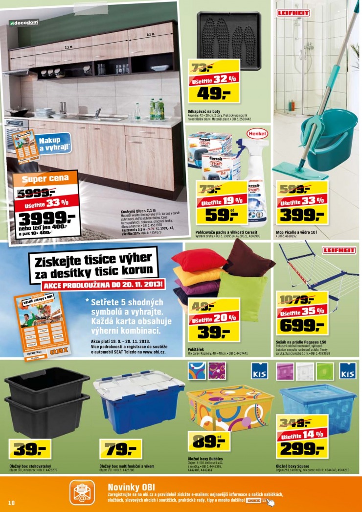 let�k OBI pro vybran� prodejny od 31.10.2013 strana 1