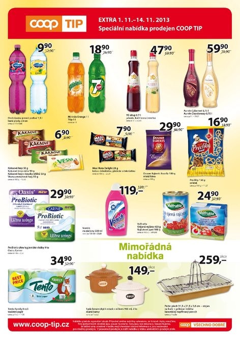 leták COOP Tip extra od 1.11.2013 strana 1 leták COOP Tip extra od 1.11.2013 strana 1