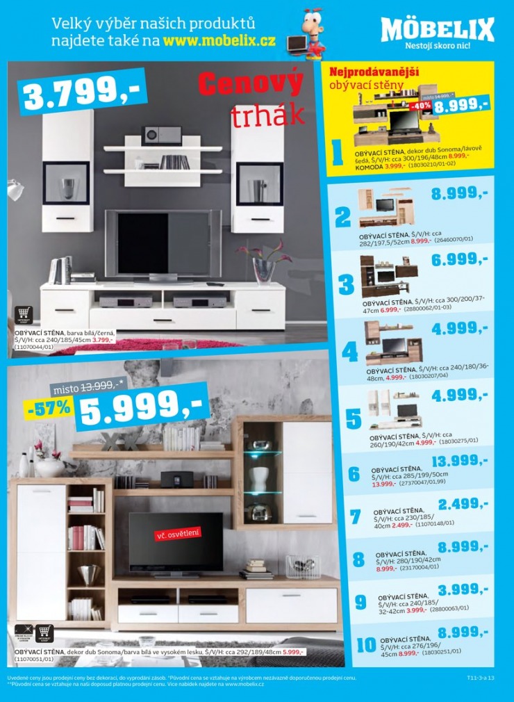 let�k Mobelix Aktu�ln� prospekt od 4.11.2013 strana 1