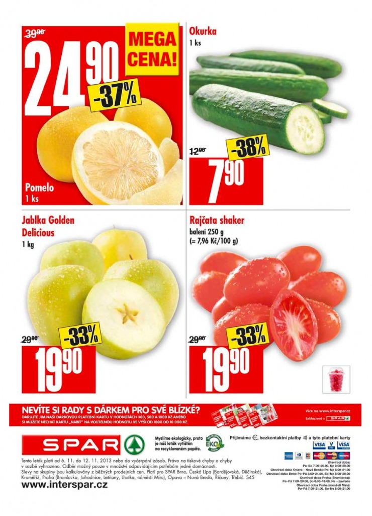 leták Interspar nabídka Spar od 6.11.2013 strana 1 leták Interspar nabídka Spar od 6.11.2013 strana 1