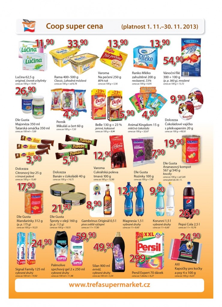 leták COOP Trefa od 6.11.2013 strana 1 leták COOP Trefa od 6.11.2013 strana 1