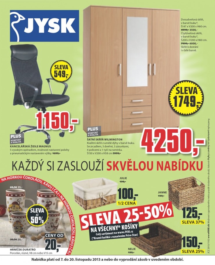 leták Jysk Nabídka týdne od 7.11.2013 strana 1 leták Jysk Nabídka týdne od 7.11.2013 strana 1