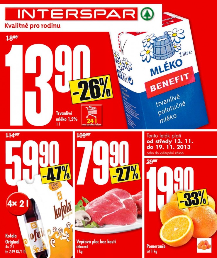 leták Interspar Akční nabídka od 13.11.2013 strana 1 leták Interspar Akční nabídka od 13.11.2013 strana 1