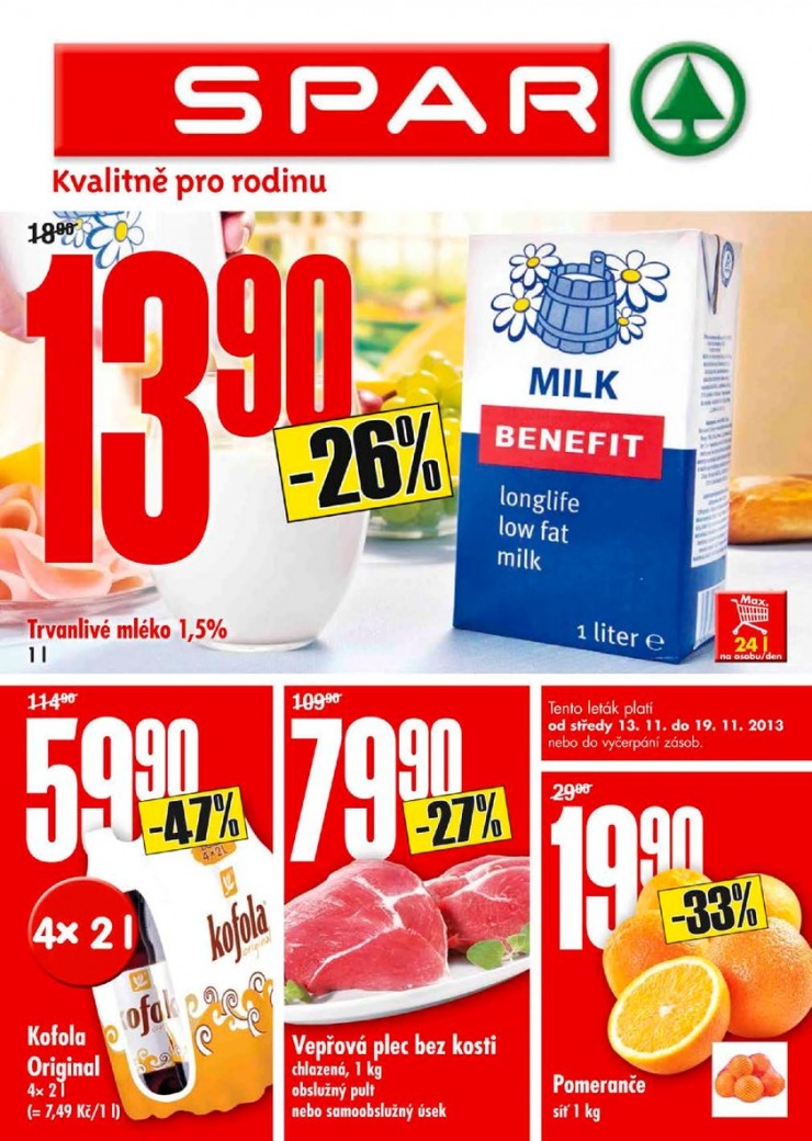 letk Interspar nabdka Spar od 13.11.2013 strana 1