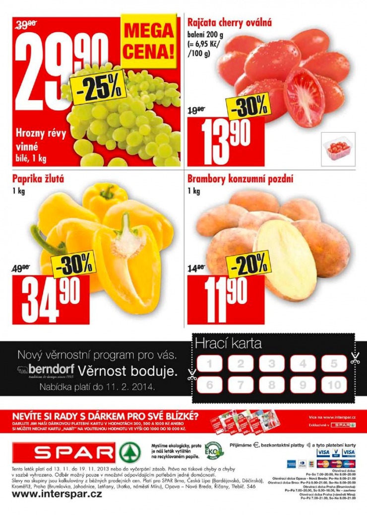 leták Interspar nabídka Spar od 13.11.2013 strana 1 leták Interspar nabídka Spar od 13.11.2013 strana 1
