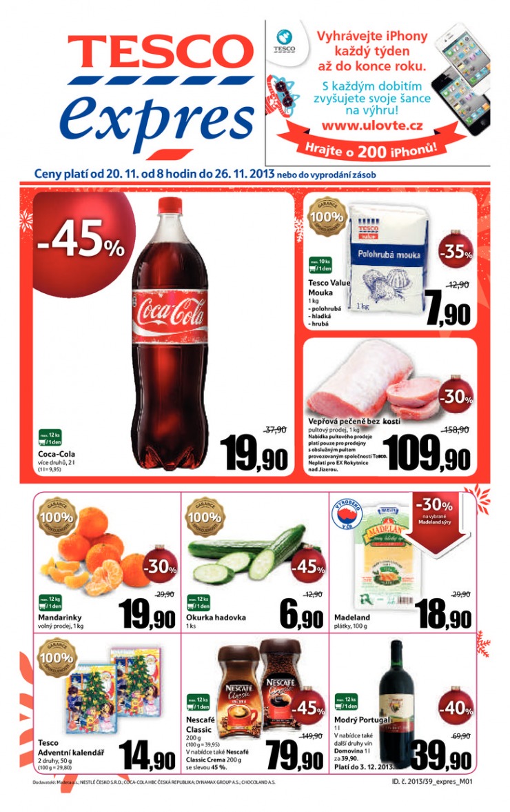 letk Tesco Expres obchody od 20.11.2013 strana 1