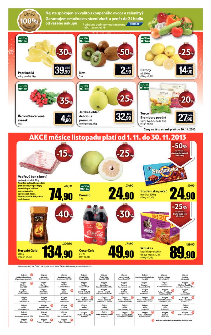 leták Tesco Expres obchody od 20.11.2013 strana 1 leták Tesco Expres obchody od 20.11.2013 strana 1