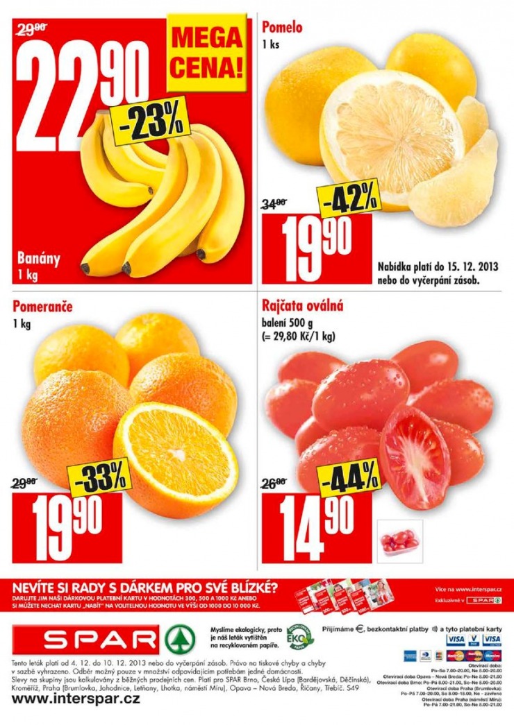 leták Interspar nabídka Spar od 4.12.2013 strana 1 leták Interspar nabídka Spar od 4.12.2013 strana 1