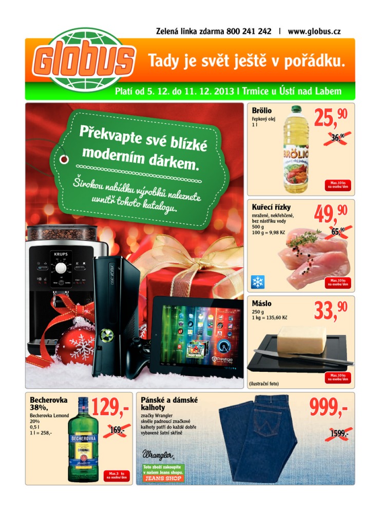 leták Globus Naše noviny od 5.12.2013 strana 1 leták Globus Naše noviny od 5.12.2013 strana 1