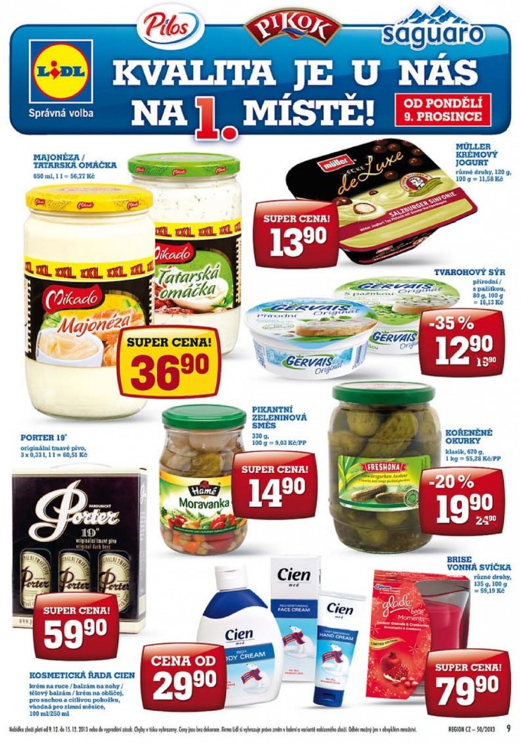 leták Lidl Akční nabídka od 9.12.2013 strana 1 leták Lidl Akční nabídka od 9.12.2013 strana 1