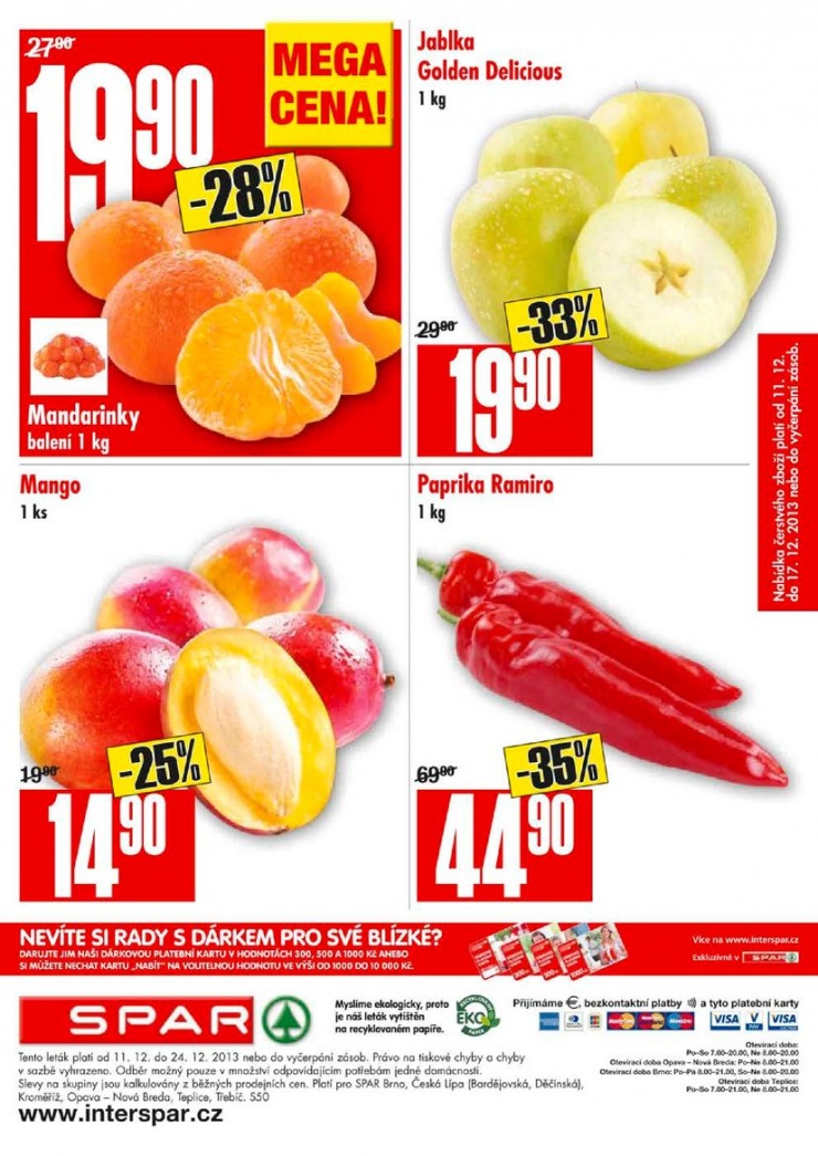 leták Interspar nabídka Spar od 11.12.2013 strana 1 leták Interspar nabídka Spar od 11.12.2013 strana 1