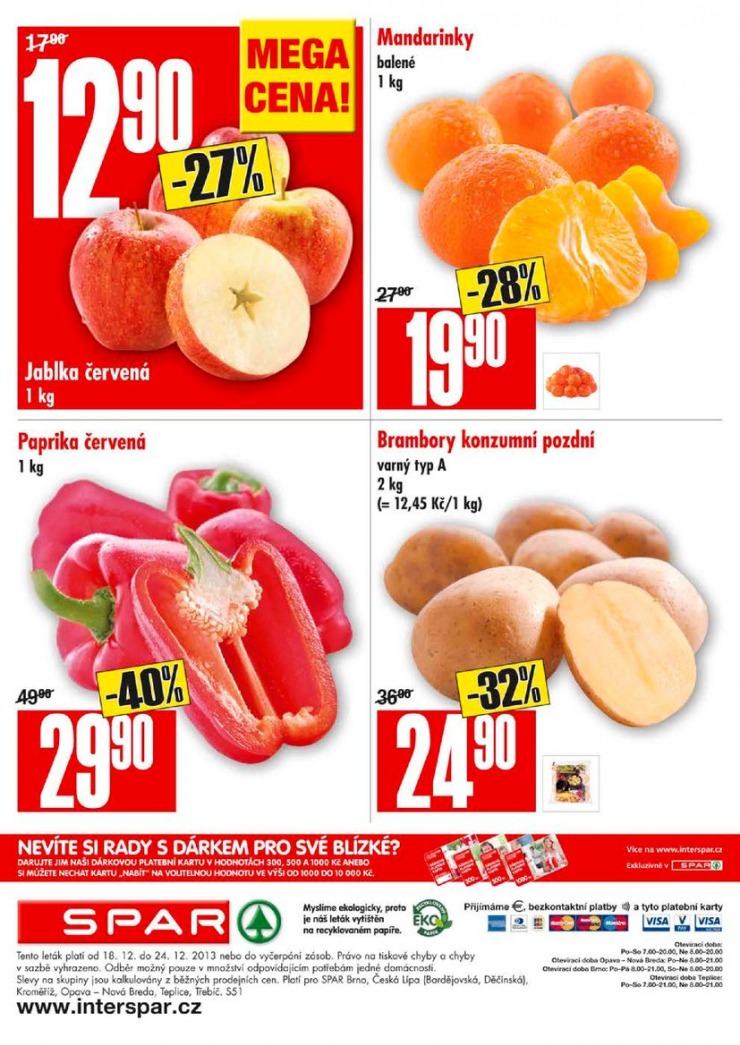 leták Interspar nabídka Spar od 18.12.2013 strana 1 leták Interspar nabídka Spar od 18.12.2013 strana 1