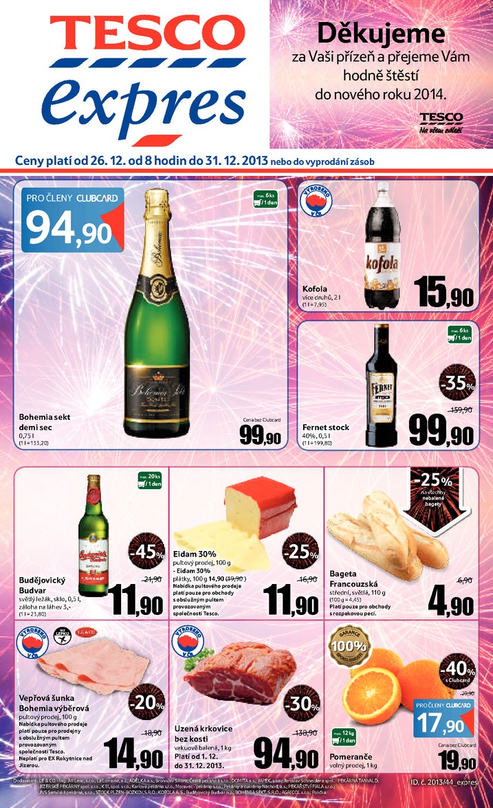 letk Tesco Expres obchody od 26.12.2013 strana 1